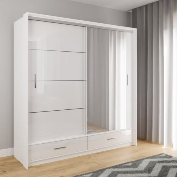 Marsylia 2 Door 208cm Wardrobe White